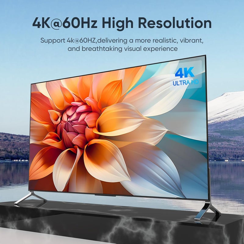 Hearvo مفتاح KVM HDMI لشاشتين وكمبيوتريين، USB 3.0، 4K@60Hz، مفاتيح KVM لمشاركة لوحة المفاتيح والفأرة والطابعة بين 2 كمبيوتر، مع EDID، 2 كابل USB ووحدة تحكم - S7232H2 - Image 3